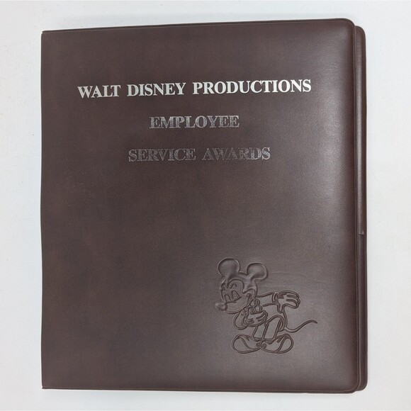 Walt Disney Productions Employee Service Awards 3 Ring Binder Mickey Mouse Rare - Picture 1 of 8